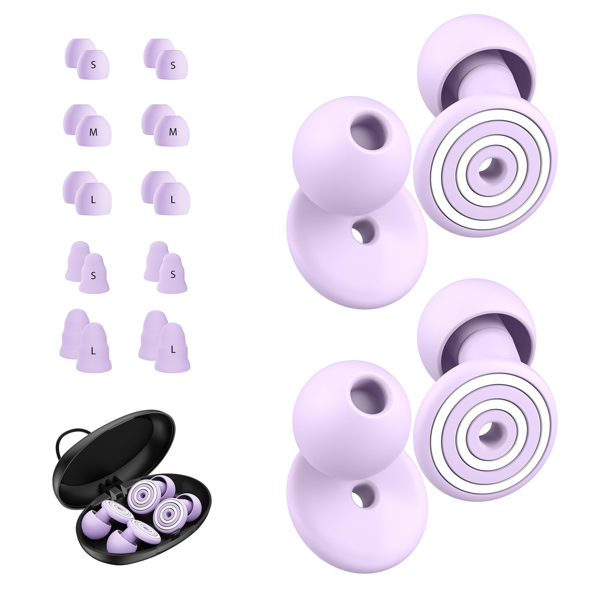 Photo 1 of 2 Pairs Ear Plugs for Sleeping Noise Reduction, Earplugs for Noise Cancelling, High Fidelity Hearing Protection Ear Plugs for Sleep, Work, Noise Sensitivity, Study, Snoring 30-35dB