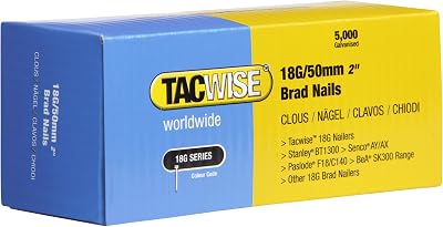 Tacwise 0401 18G 50mm Galvanised Brad Nails Pack 5000