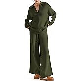 SUUKSESS Women 2 piece Fall outfits Matching Lounge Set Waffle Knit Sweater sets