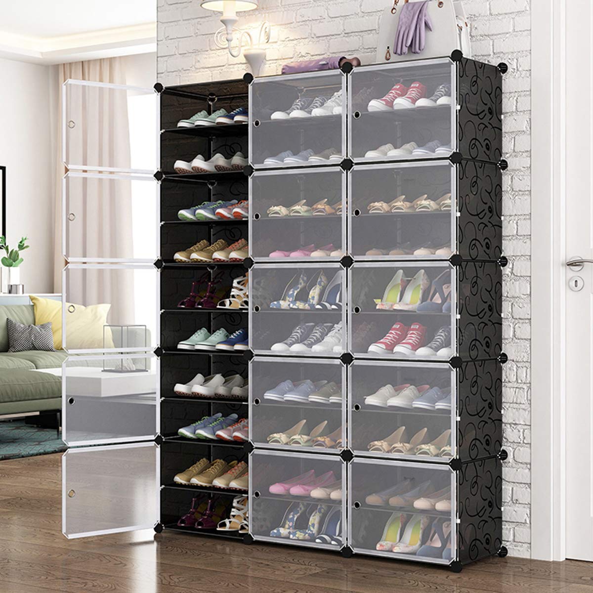 Buy Aysis Portable Shoe Rack Organizer 90 Pair Tower Shelf Storage