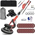Drywall Sander, 850W Electric Drywall Sander with Vacuum Dust Collection, 7.2A Floor and Popcorn Ceiling Removal Tool, 6 Variable Speed 900-1800RPM, 16 Sanding Discs,Pure-Copper Motor, IP20 Waterproof