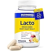 Enzymedica Lacto, Advanced Lactase Pills for Dairy Support, Helps Break Down Lactose, Casein & Fat, Dairy Relief Pills, Vegan, 30 Capsules
