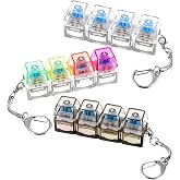 FNANJWQ 3 Pcs Keyboard Fidget Toy, 4-in-1 Keyboard Adult Fidget Keychain | Stress Relief Button Fidgets Clicker, Gifts for Adults, Improve Focus &amp; Relieve Anxiety