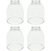Aspen Creative 23158-4 Transitional Clear & Seeded Ceiling Fan Replacement Glass