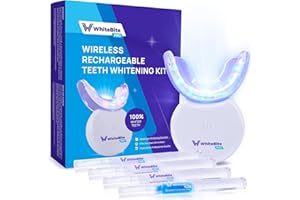 WHITEBITE PRO Upgraded Teeth Whitening Kit with Pens for Sensitive Teeth: Teeth Whitening LED Light, Mouth Tray, Carbamide Peroxide Whitening Gel - Fast Teeth Whitener and Tooth Stain Remover