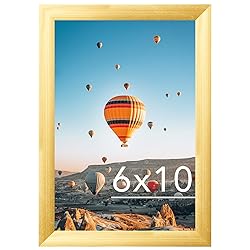 JCJMY 6x10 Picture Frame Gold for Wall Hanging or