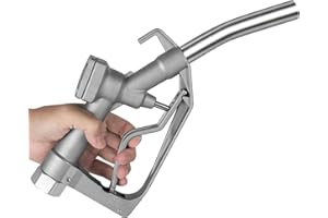 QAUSOU 3/4 Inch NPT Fuel Nozzle with Hook, For Manual and Electric Fuel Pumps, 2-speed Padlock, 26 GPM Max Flow Rate, 15/16" Spout, for Diesel Gasoline Kerosene