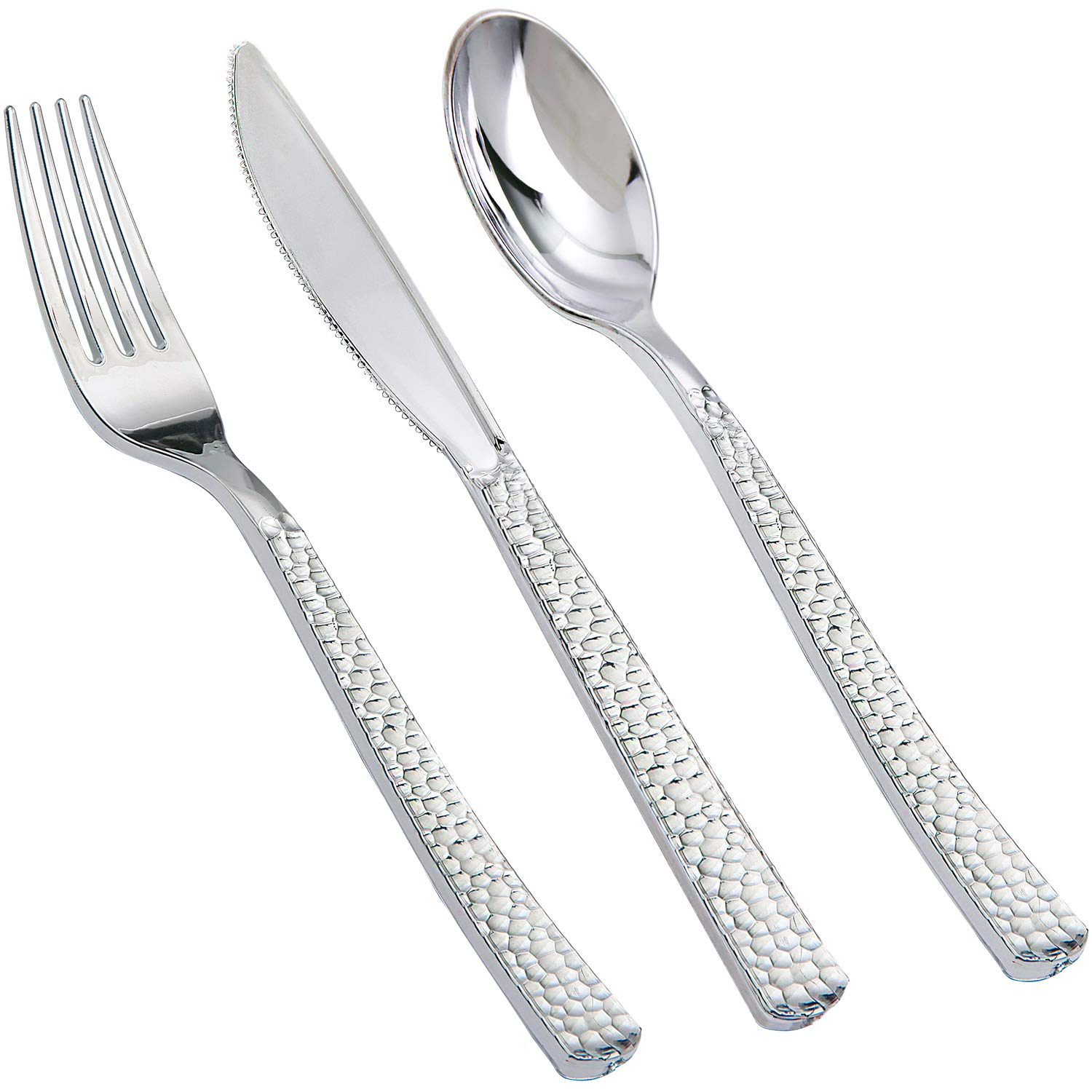 Supernal Elegant Silver Plastic Cutlery Set 360 Nigeria Ubuy
