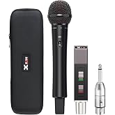 Xvive M5 Wireless Microphone System with Handheld Transmitters &amp; XLR Receivers, 5.8GHz Digital Audio, Plug &amp; Play for Church, Weddings, Karaoke &amp; Live Performances