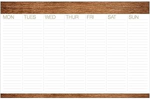 Global Printed Products Weekly Desk To Do Pad 11"x17" (Wood Pattern)