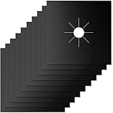 Gas Stove Burner Covers Black, 10 Pack Nonstick Gas Range Protectors Liners, Stove Burner Liner Cover 10.6 inch x 10.6 inch, 