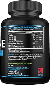 SS Sport Supplies Taurine 1500mg Capsules with Magnesium Glycinate B6 B3 D3 120 view 2