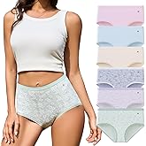 MEIDAYAI Womens High Waisted Tummy Control Underwear Full Coverage Comfort Briefs Moisture-Wicking Seamless Panties MultiPack
