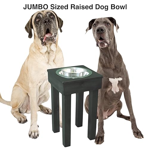 Amazon Com Raised Dog Bowl 24 Tall Jumbo Single Bowl Elevated
