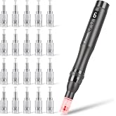 Microneedling Pen Microneedle Derma Roller Pen for Face Skin, Microneedle Micro Needle Roller 0.25mm Dermabrasion Roller for Men and Women Home Use