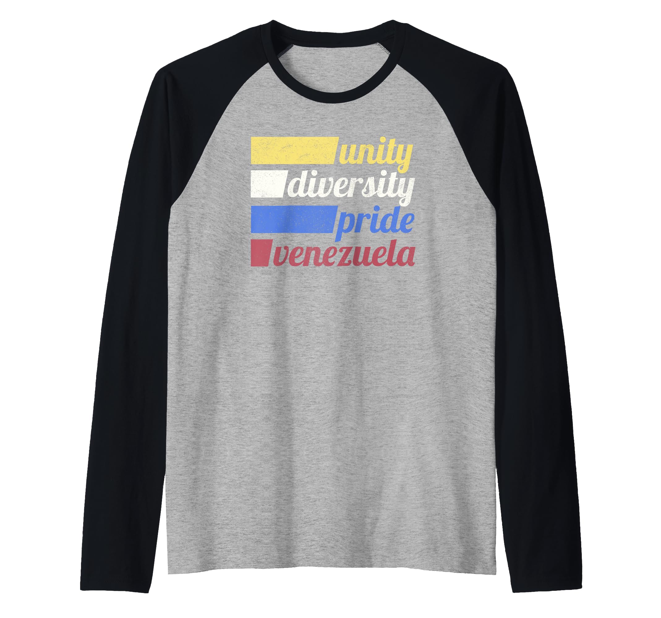 Trendy Venezuela Unity Raglan Baseball Tee
