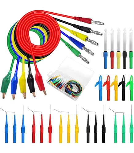 Multimeter Test Leads 4mm Stackable Banana Plug Test Leads – High-Quality Electrical Testing Banana Plug To Alligator Clip