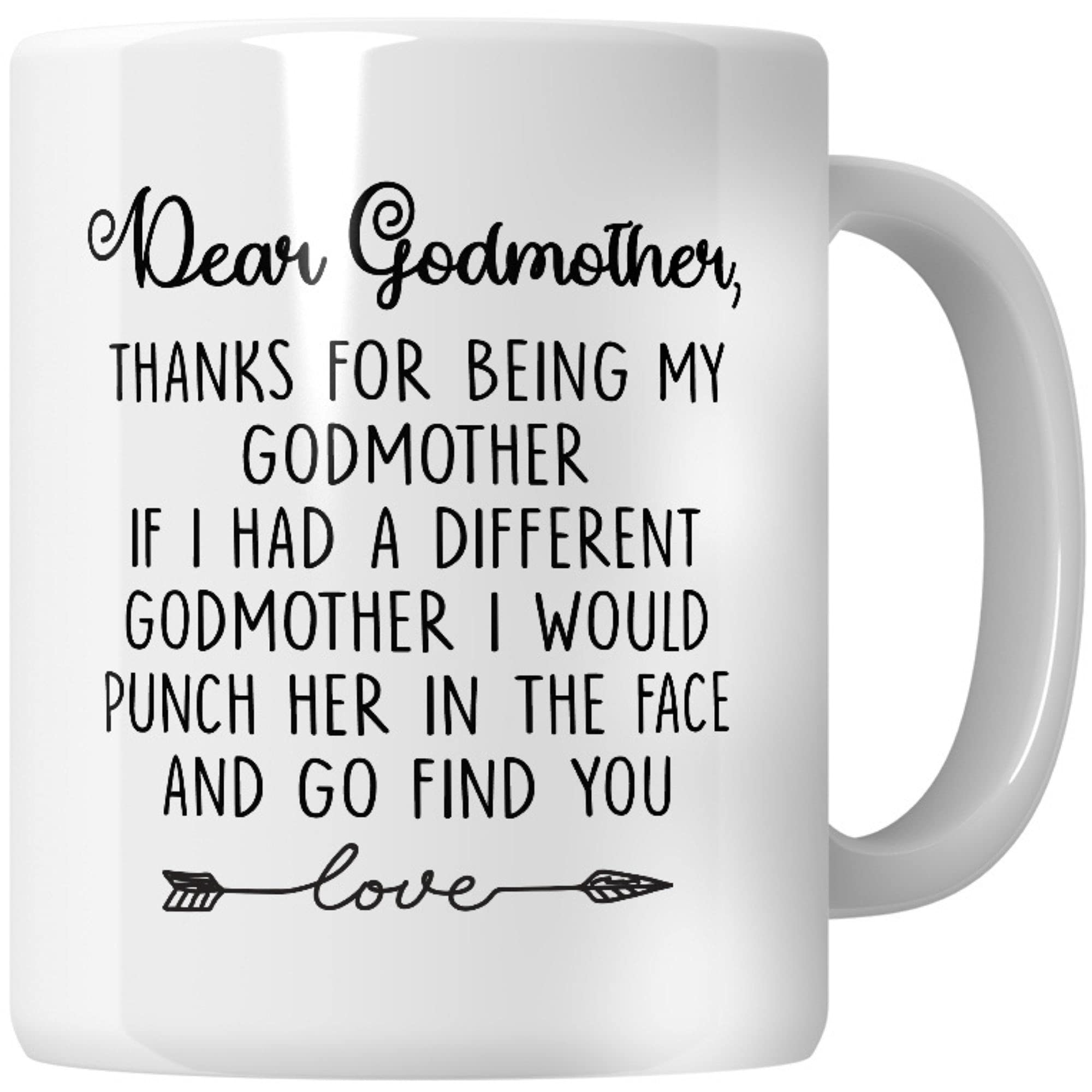 WG - Dear Godmother, Thank You! GodMom Mug - Godmother Gift from Godson