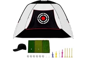 Gagalileo Golf Net for Backyard Practice: Hitting Net with Mat & Target – Training for Driving Chipping Swing Golf Gift for Dad Husband Men