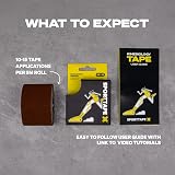 SPORTTAPE Kinesiology Tape 5cm x 5m Skin Tone Mid Brown Waterproof view 7