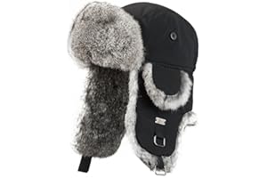 B-52 Aviator Hat with Real Rabbit Fur