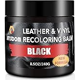 JAYSDOM Leather Recoloring Balm, Leather Repair Kit, Leather Dye, Leather Color Restorer, Leather Scratch Remover, Leather Couch Paint, Repair, Leather Scratch Repair, Leather Restorer(Black)