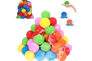 SUPHAN Reusable Water Balloons, Reusable Water Balls Water Games for Kids Outside, Water Toys for Summer Fun Outdoor Play Backyard Pool Beach Game