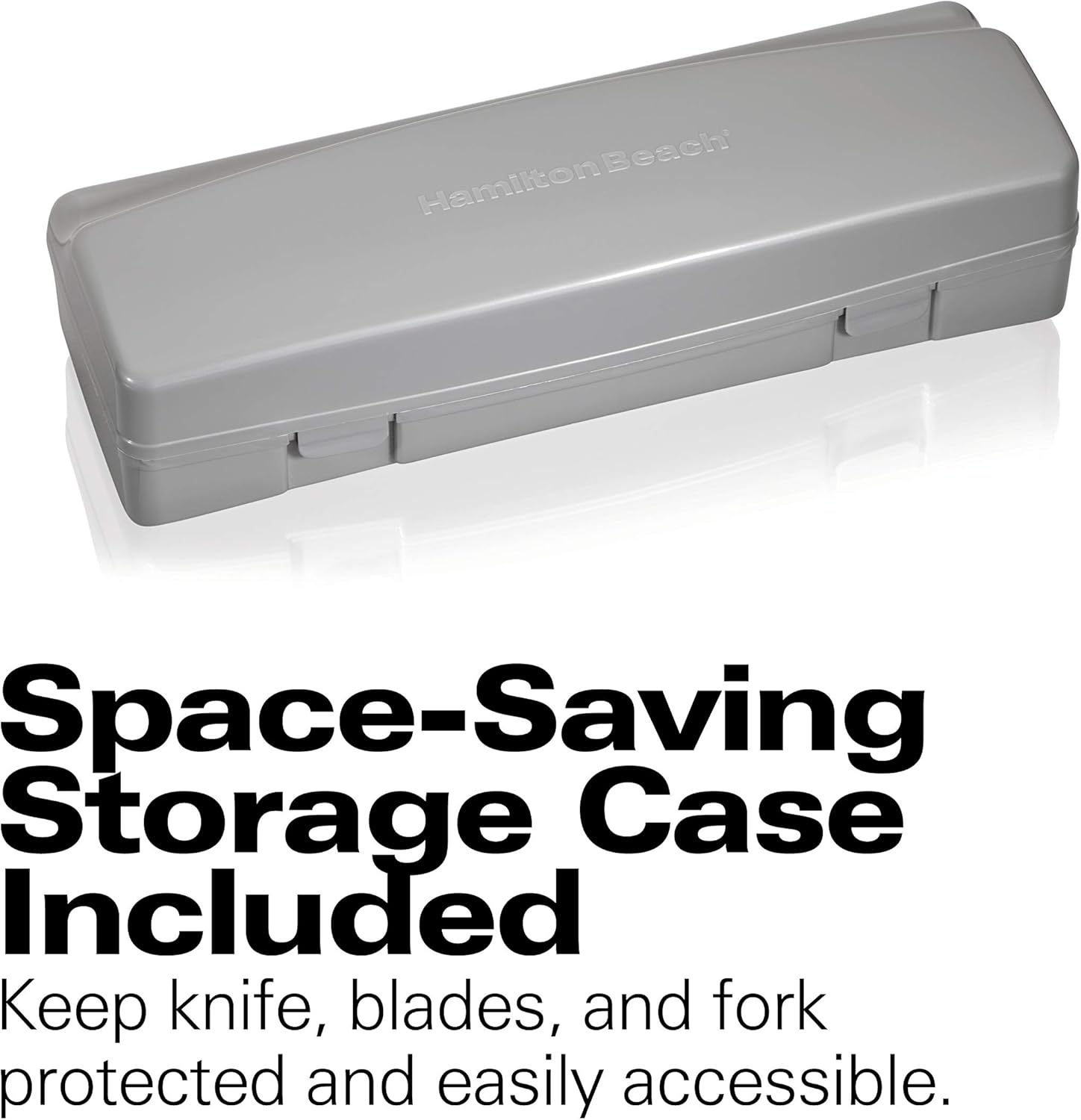 Hamilton Beach Electric Knife for Carving Meats, Poultry, Bread, Crafting Foam & More, Storage Case & Serving Fork Included, White: Electric Knives: Kitchen & Dining