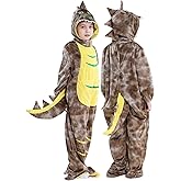 BETTERFUN Kids Cosplay Costume Jumpsuit Girls Boys Fancy Dress Up Halloween Outfits with Detachable Animal Hat
