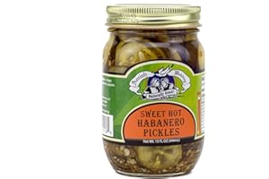 Amish Wedding Sweet Hot Habanero Pickles 15oz Jar