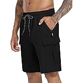 Men's Cargo Shorts Quick Dry Lightweight Stretch Hiking Shorts for Men with 5 Pockets No Lining