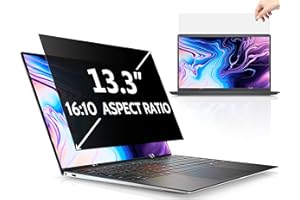 Peslv 13.3 Inch Laptop Privacy Screen for 16:10 Computer Monitor, Anti Glare Blue Light Filter Protector, Removable 13" Security Shield Compatible with Lenovo Hp Dell Acer Asus Thinkpad Envy Xps
