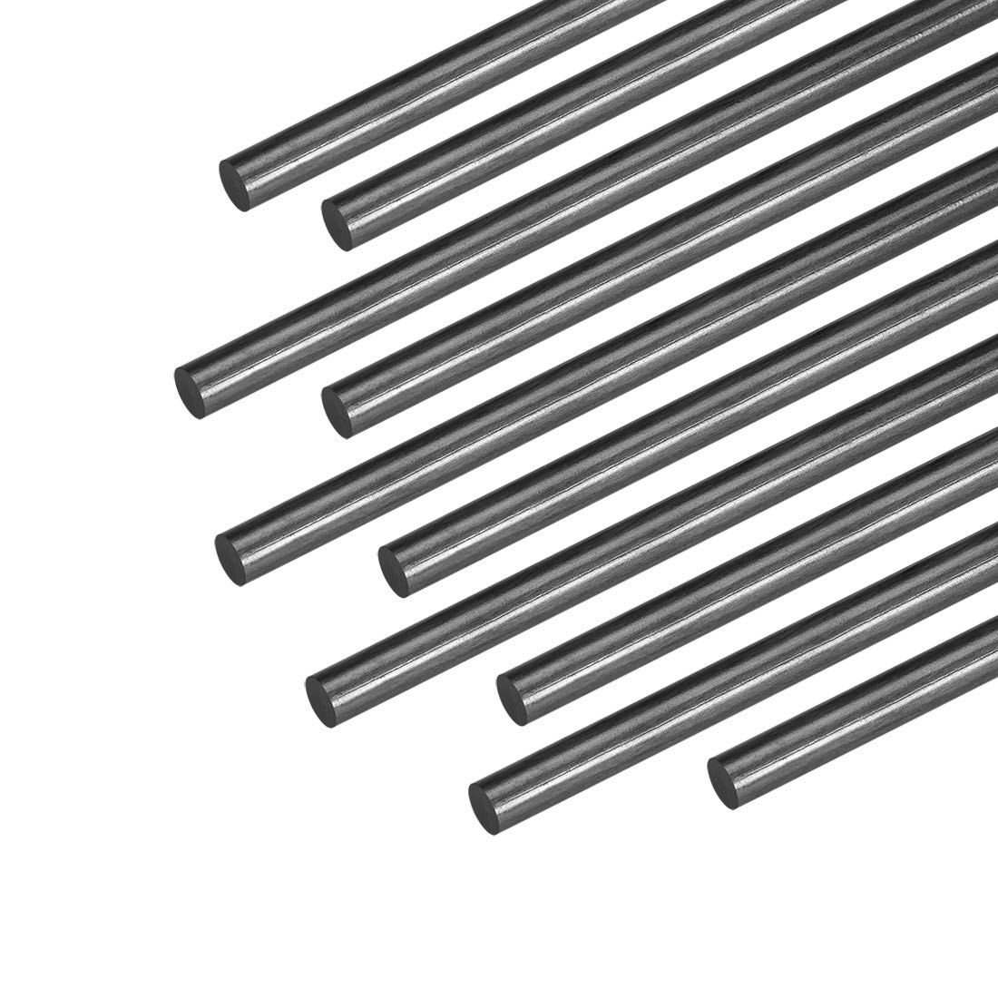 sourcing map Carbon Fiber Rod for RC Airplane DIY Craft 4mm Matte Pole 400mm 15.7 Inch, 10pcs