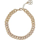 Daisy Fuentes Gold Tone Chain Link Bracelet with CZ Stones