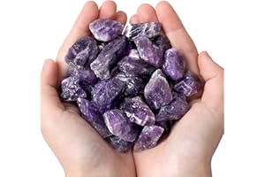 MAIBAOTA Natural Amethyst Raw Crystals Bulk Healing Crystal Stones 1" Raw Rough Gemstones Rocks for Tumbling Polishing Cuttin