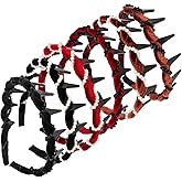 KEUKORZ 6PCS Vintage High Cranium Artificial Pearl Hairband Zig Zag Headbands for Women Hair Accessory Set Non Slip Headbands Kitsch Wavy and Comb Hairband