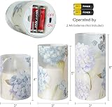 Eldnacele Hydrangea Glass LED Candles Remote Timer Battery Operated 3 4 5 6 in view 5