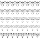 MAYJOYDIY 40 Pcs Rosary Centerpiece Connector 0.79x0.63 Inch Cross Rosary Center Connection Part ITALY Text Alloy Link Connector Charms for Chaplet Necklace Jewelry