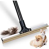 Eyyao Pet Hair Remover, Reusable Carpet Rake with 47" Handle, Powerful Dog Cat Hair Remover with Innovative Metal Edge Design