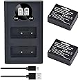 Batmax 2Packs NP W126 NP W126S Battery+ Rapid LCD USB-C Charger for Fujifilm NP-W126 NP-W126S X-T100, X-T200, X100F, X100V, X100VI, X-S10,X-T10, X-T20, X-T30 II, X-Pro2, X-Pro3, X-T1, X-T2,