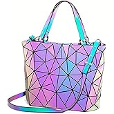 Handbags Womens Geometric Luminous Purse bags Ladies Top Handle Satchel Bags