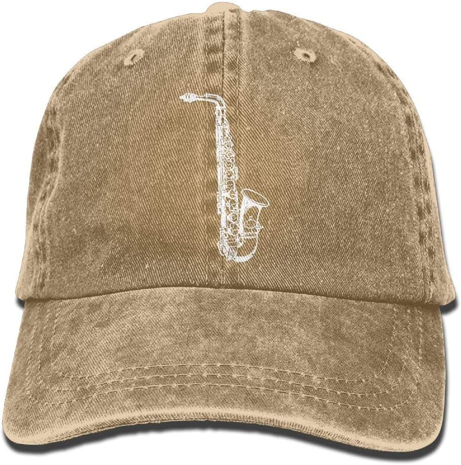 2018 Adult Fashion Cotton Denim Baseball Cap Alto Saxophone-1 Classic Dad Hat Adjustable Plain Cap