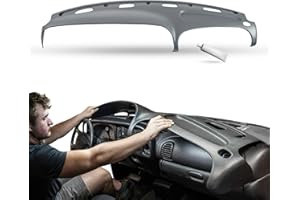 DashSkin American Made (NOT Made in China!) Molded Dash Cover Cap Compatible with 1998 1999 2000 2001 Dodge Ram 1500 (98-02 Ram 2500/3500) in Mist Grey