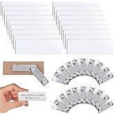 Magnetic Name Tags Printable Blank DIY Name Badge Magnets Adhesive Name Tag Holders Pins with Neodymium Magnets for Jacket Lapel Shirts (18 Pieces, 18 Pairs)
