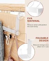 MOXTOYU 12 Hook Over Door Hanger Stainless Steel White Clothes Coat Towel Bag view 6