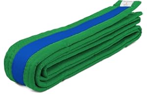 AAMA Martial Arts Belt Mixed Stripe Color Belts and Black Belts - Taekwondo Karate Judo