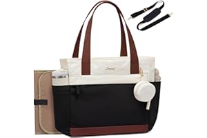 LOVEVOOK Diaper Bag Tote Large Baby Bag for Mom Hostipal and Travel Diaper Tote for Baby Boy with Pacifier Case Changing Pad