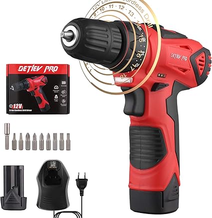 Perceuse Visseuse Sans Fil Detlev Pro Visseuse Sans Fil 12v A 2 Vitesses Batterie Li Ion 2 0ah Couple Max 28n M Mandrin Auto Serrant 10mm Avec Led Indicateur Amazon Fr Bricolage