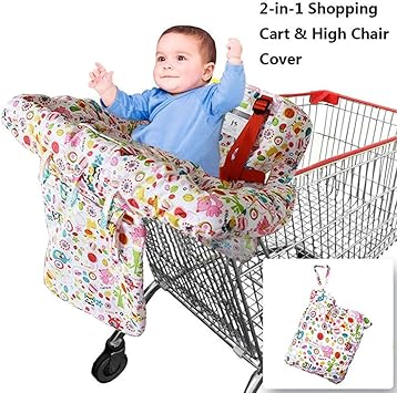 shopping cart cover with phone holder