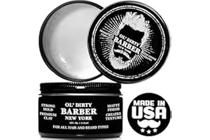 OL' DIRTY BARBER NYC Styling Hair Clay For Men 4oz - Matte Clay Hair Product Men - Strong Hold - Water Based - Frizz Control - Long Lasting - Flake Free Finish